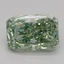 1.57 Ct. Fancy Vivid Green Radiant Lab Grown Diamond