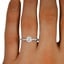 The Nika Ring, smallzoomed in top view on a hand