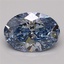 2.60 Ct. Fancy Vivid Blue Oval Lab Grown Diamond