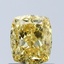 1.07 Ct. Fancy Vivid Yellow Cushion Lab Grown Diamond