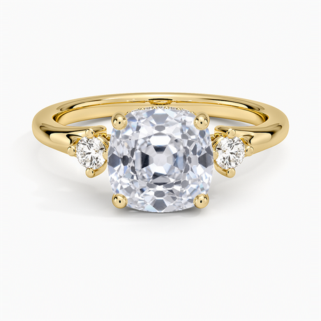 Floating Stone Diamond Engagement Ring