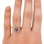 The Amada Ring, smallzoomed in top view on a hand