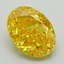 3.59 Ct. Fancy Vivid Yellow Oval Lab Grown Diamond