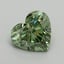 1.33 Ct. Fancy Vivid Pacific Green Heart Lab Grown Diamond