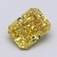 1.03 Ct. Fancy Vivid  Yellow Radiant Lab Grown Diamond