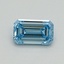 0.52 Ct. Fancy Vivid Blue Emerald Lab Grown Diamond