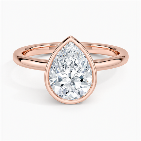 14K Rose Gold Sylvie Perfect Fit Bezel Solitaire Ring