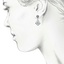 The Apolline Earrings, smalltop view on a hand
