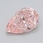 3.53 Ct. Fancy Vivid  Pink Pear Lab Grown Diamond