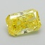 0.74 Ct. Fancy Vivid Yellow Radiant Lab Grown Diamond