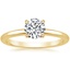 18K Yellow Gold Elodie 1.8mm Solitaire Ring, smalltop view
