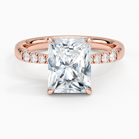 14K Rose Gold Bella Hidden Halo Diamond Ring (1/5 ct. tw.)