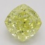 2.02 Ct. Fancy Intense Yellow Cushion Diamond