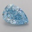 1.53 Ct. Fancy Vivid Blue Pear Lab Grown Diamond