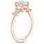 14K Rose Gold Mariposa Diamond Ring, smallside view