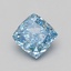 1.52 Ct. Fancy Vivid Blue Cushion Lab Grown Diamond