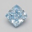 2.07 Ct. Fancy Vivid Blue Cushion Lab Grown Diamond