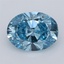 1.51 Ct. Fancy Vivid Blue Oval Lab Grown Diamond
