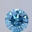 1.52 Ct. Fancy Vivid Blue Round Lab Grown Diamond