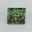 10.19 Ct. Fancy Vivid Pacific Green Princess Lab Grown Diamond