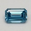 0.51 Ct. Fancy Vivid Blue Emerald Lab Grown Diamond