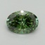 1.00 Ct. Fancy Vivid Green Oval Lab Grown Diamond