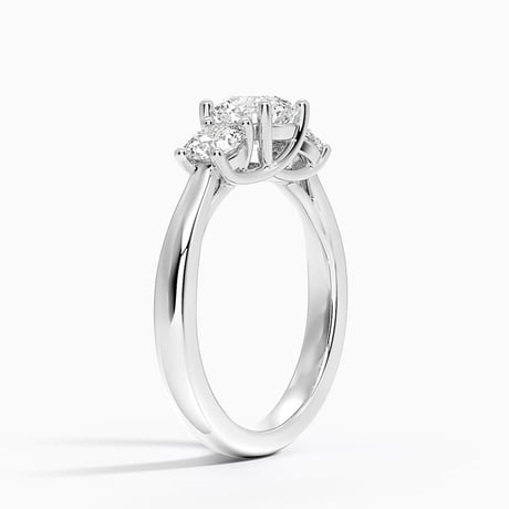 Three Stone Trellis Engagement Ring Setting