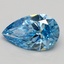 1.55 Ct. Fancy Vivid Blue Pear Lab Grown Diamond