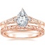 14K Rose Gold Valentina Diamond Ring with Hudson Ring