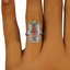 The Kiersten Ring, smallzoomed in top view on a hand