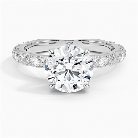 Platinum Celestia Milgrain Diamond Ring (1/4 ct. tw.)