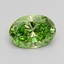 1.00 Ct. Fancy Vivid Green Oval Lab Grown Diamond