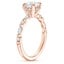 14K Rose Gold Versailles Hidden Halo Diamond Ring, smallside view