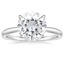 18K White Gold Freesia 2mm Solitaire Ring, smalltop view