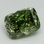 5.28 Ct. Fancy Vivid Green Cushion Lab Grown Diamond