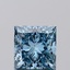 2.03 Ct. Fancy Vivid Greenish Blue Princess Lab Grown Diamond