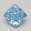 2.07 Ct. Fancy Vivid Blue Cushion Lab Grown Diamond