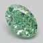 1.62 Ct. Fancy Vivid Green Oval Lab Grown Diamond