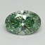 1.50 Ct. Fancy Vivid Green Oval Lab Grown Diamond