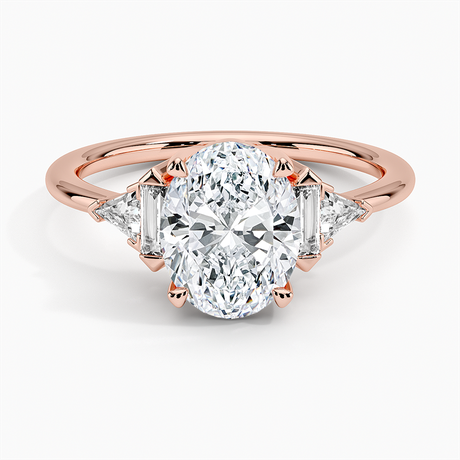 14K Rose Gold Edie Art Deco Diamond Ring