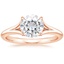 14K Rose Gold Reverie Solitaire Ring, smalltop view
