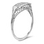 The Talia Ring, smalltop view on a hand