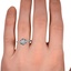 The Brygida Ring, smallzoomed in top view on a hand