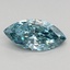 0.52 Ct. Fancy Vivid Greenish Blue Marquise Lab Grown Diamond