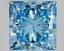 5.80 Ct. Fancy Vivid Blue Princess Lab Grown Diamond