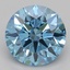 0.74 Ct. Fancy Vivid Blue Round Lab Grown Diamond