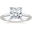 Platinum Four-Prong Comfort Fit 1.5mm Ring, smalltop view