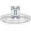 Platinum Petite Secret Halo Diamond Ring with Luxe Ballad Diamond Ring (1/4 ct. tw.)