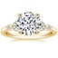 18K Yellow Gold Verbena Diamond Ring, smalltop view
