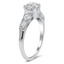 The Ouida Ring, smalltop view on a hand